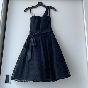 Mori Lee Black one strap black dress
